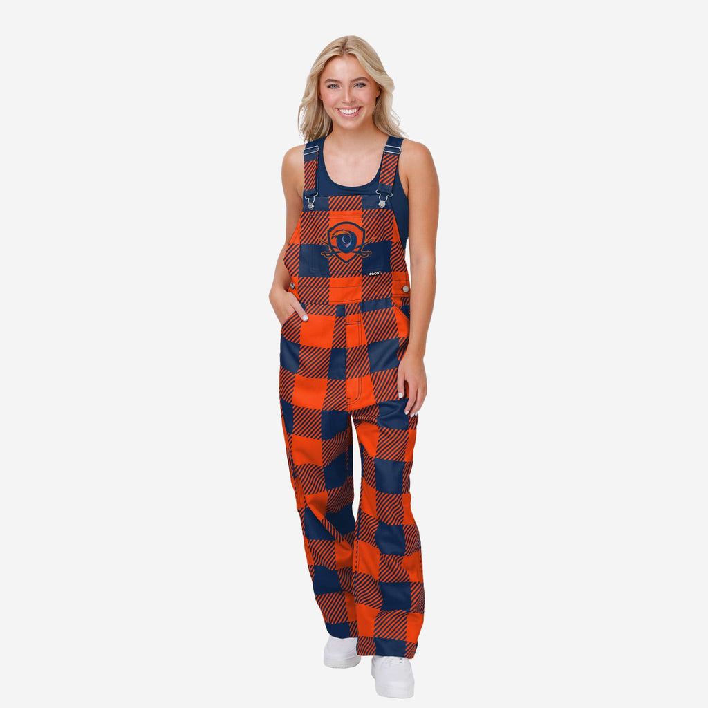 Virginia Cavaliers Womens Plaid Bib Overalls FOCO XS - FOCO.com