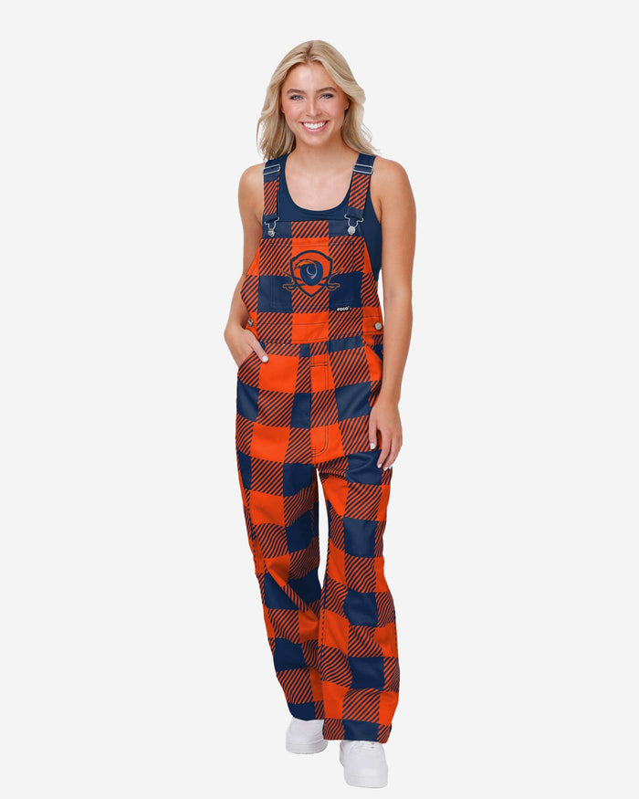 Virginia Cavaliers Womens Plaid Bib Overalls FOCO XS - FOCO.com