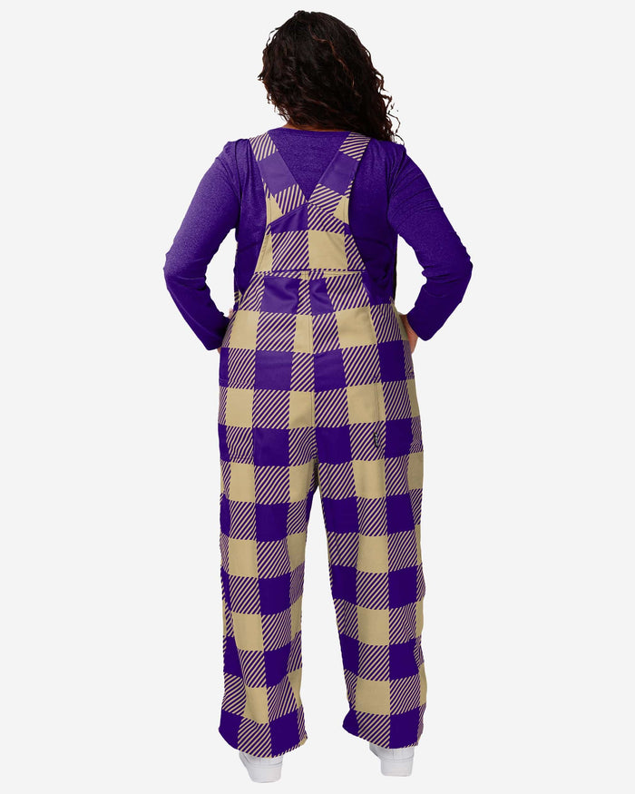 Washington Huskies Womens Plaid Bib Overalls FOCO - FOCO.com