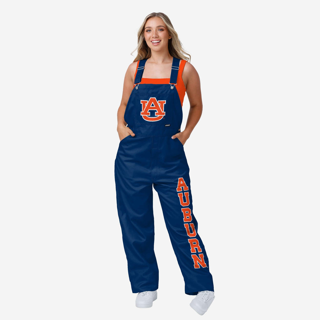 Auburn Tigers Womens Big Logo Bib Overalls FOCO XS - FOCO.com