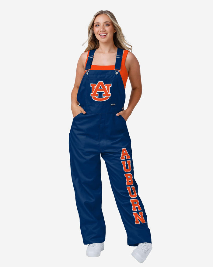 Auburn Tigers Womens Big Logo Bib Overalls FOCO XS - FOCO.com