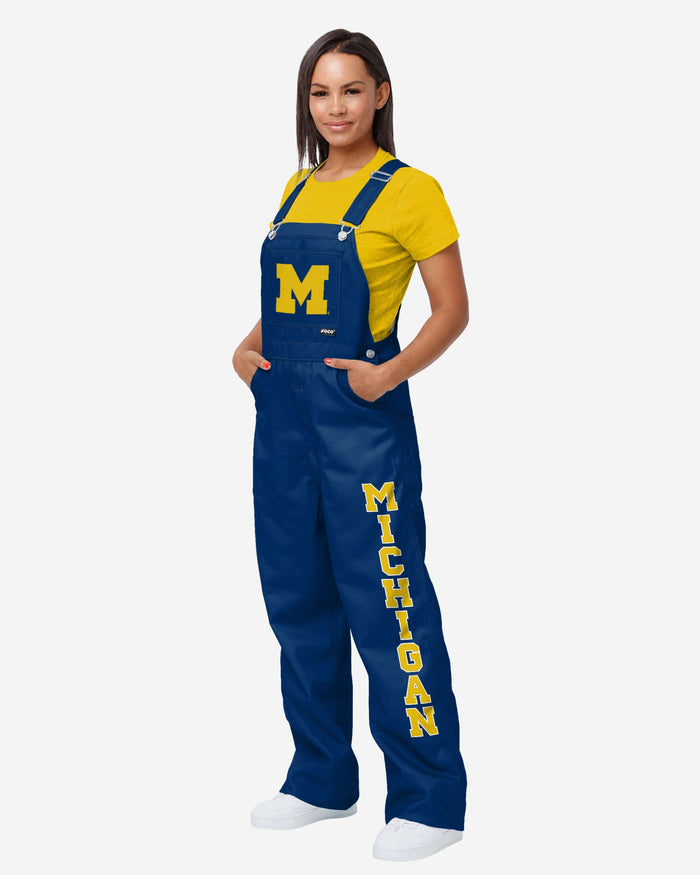 Michigan Wolverines Womens Big Logo Bib Overalls FOCO XS - FOCO.com