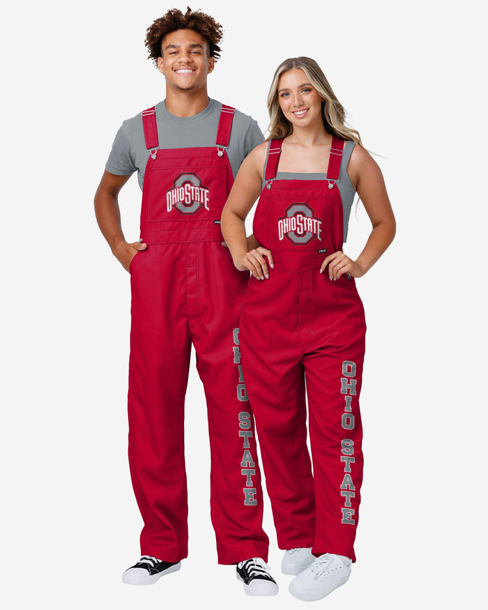 Ohio State Buckeyes Womens Big Logo Bib Overalls FOCO - FOCO.com