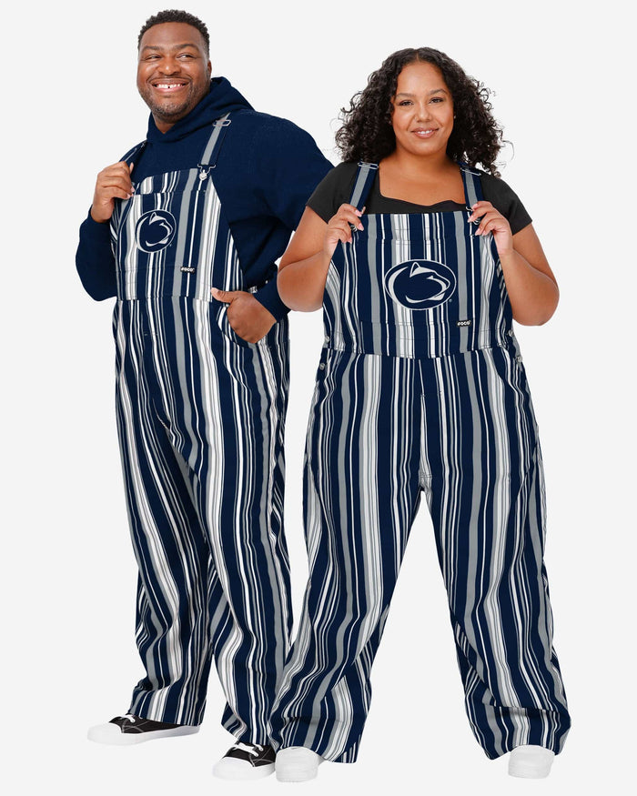 Penn State Nittany Lions Womens Hyper Stripe Bib Overalls FOCO - FOCO.com