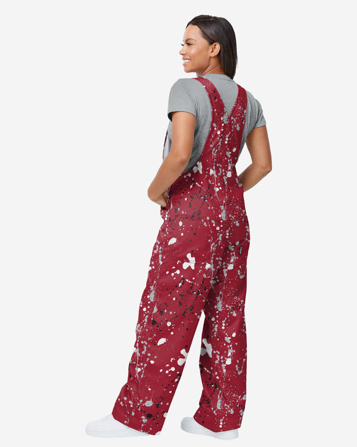 Alabama Crimson Tide Womens Paint Splatter Bib Overalls FOCO - FOCO.com