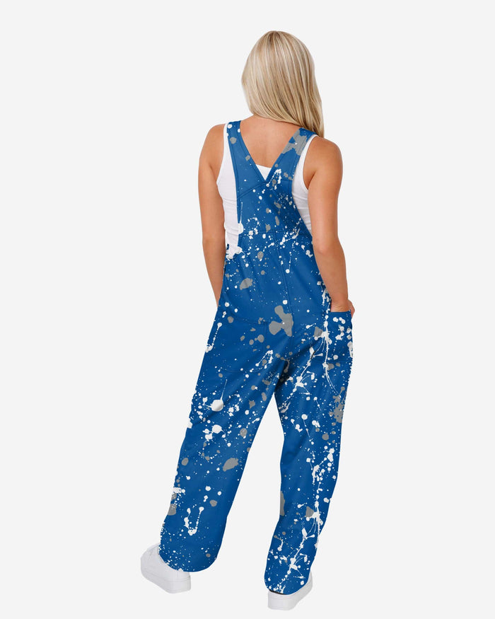 Duke Blue Devils Womens Paint Splatter Bib Overalls FOCO - FOCO.com