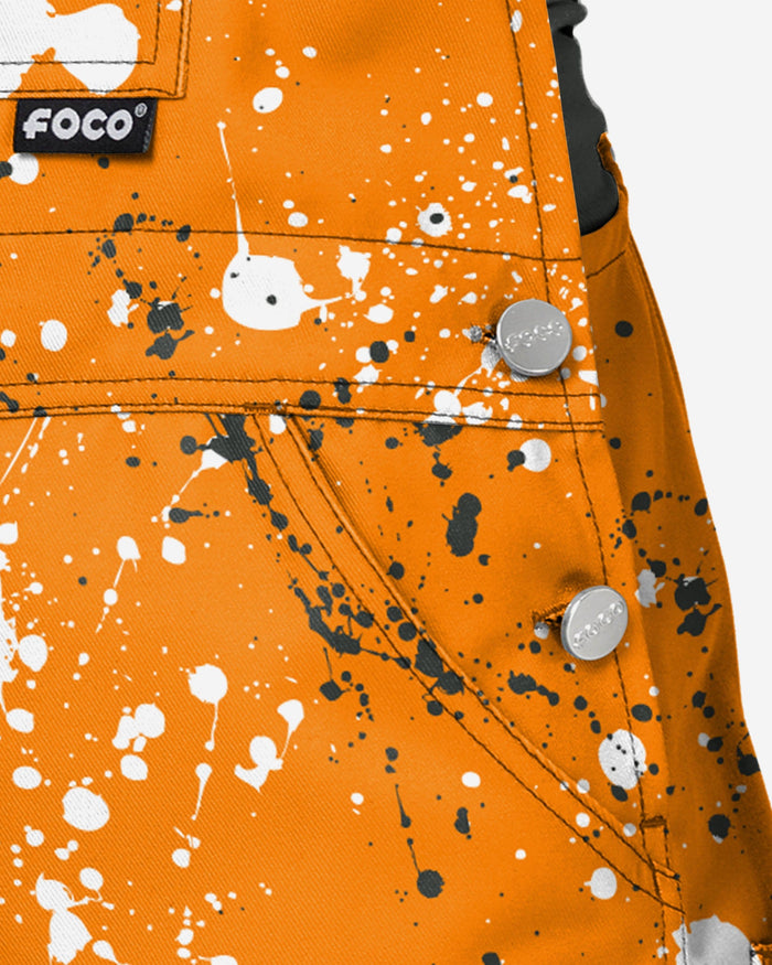 Tennessee Volunteers Womens Paint Splatter Bib Overalls FOCO - FOCO.com