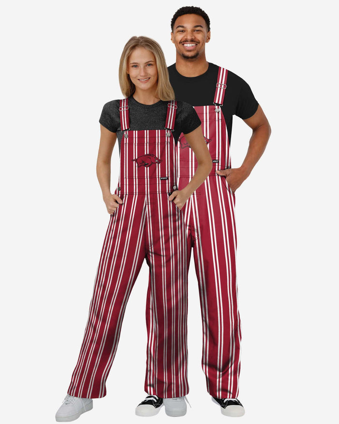 Arkansas Razorbacks Womens Sideline Spirit Bib Overalls FOCO XS - FOCO.com