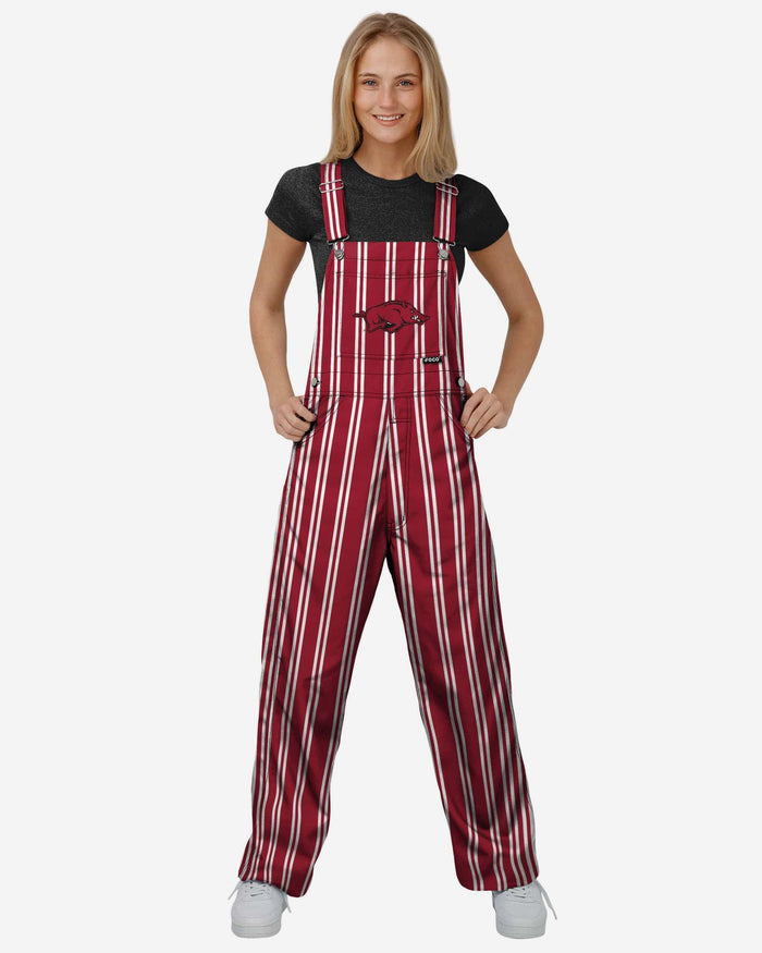 Arkansas Razorbacks Womens Sideline Spirit Bib Overalls FOCO XS - FOCO.com