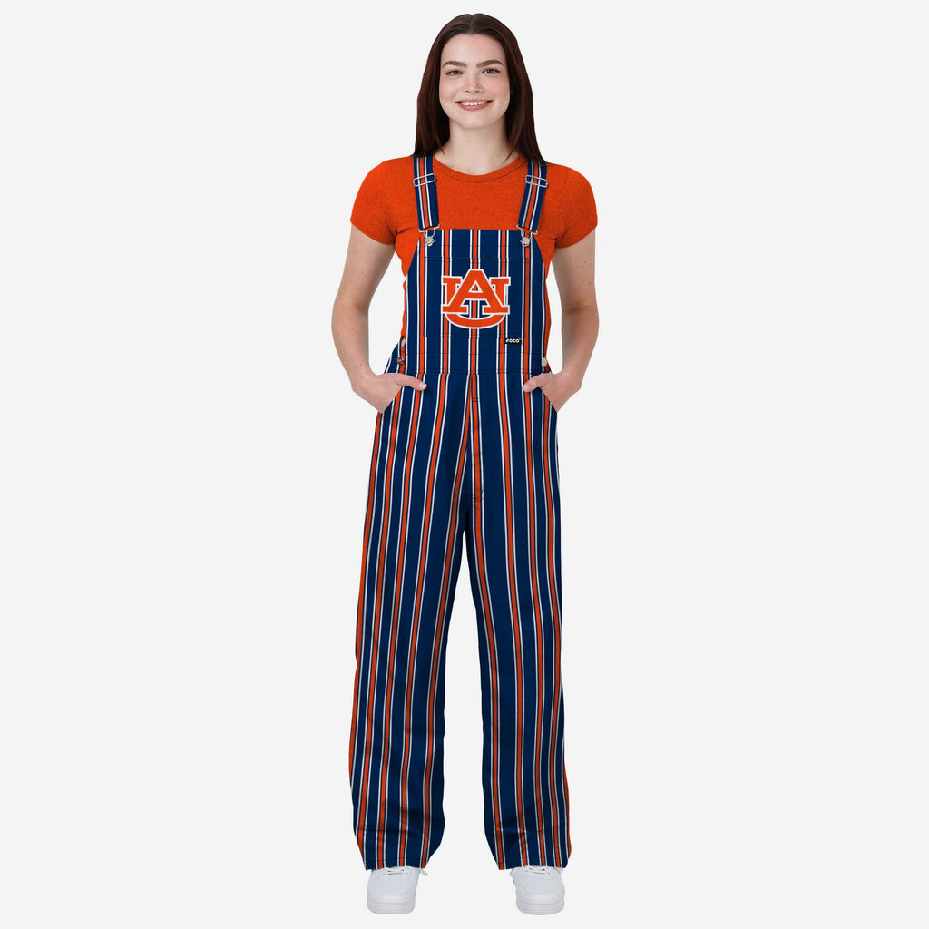 Auburn Tigers Womens Sideline Spirit Bib Overalls FOCO XS - FOCO.com