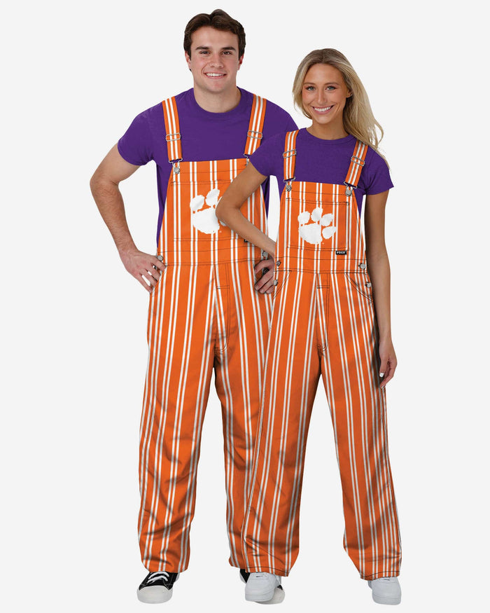 Clemson Tigers Womens Sideline Spirit Bib Overalls FOCO XS - FOCO.com
