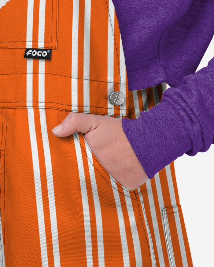 Clemson Tigers Womens Sideline Spirit Bib Overalls FOCO XS - FOCO.com