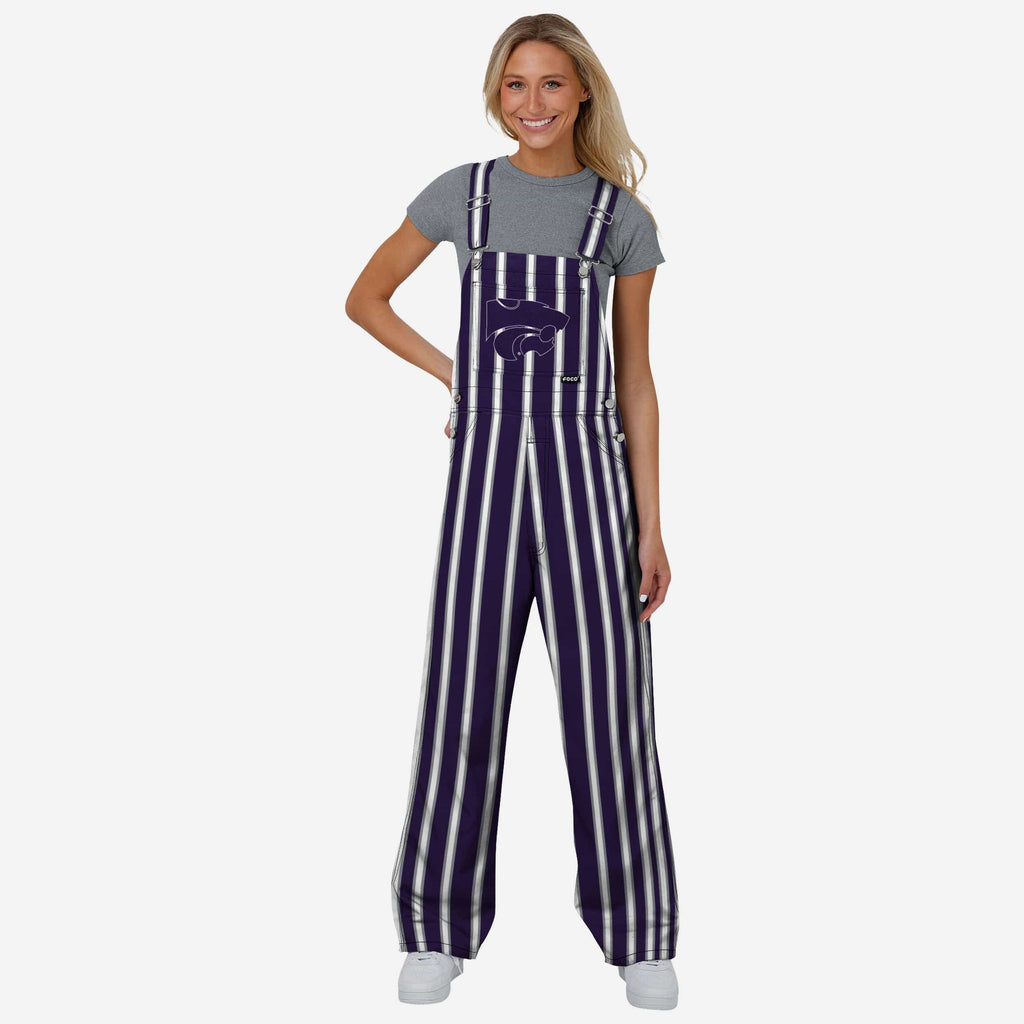 Kansas State Wildcats Womens Sideline Spirit Bib Overalls FOCO XS - FOCO.com