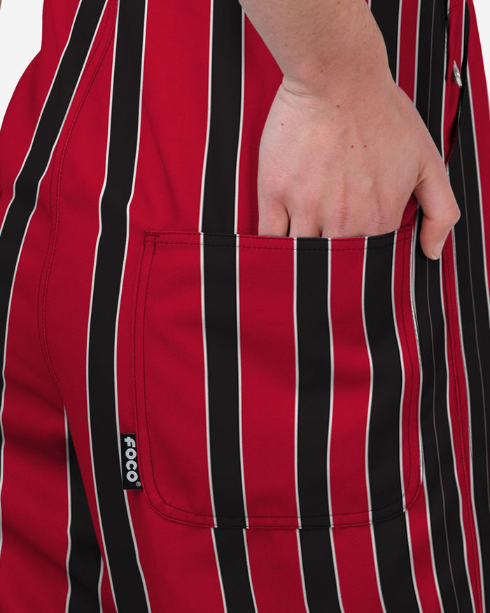 Louisville Cardinals Womens Sideline Spirit Bib Overalls FOCO XS - FOCO.com