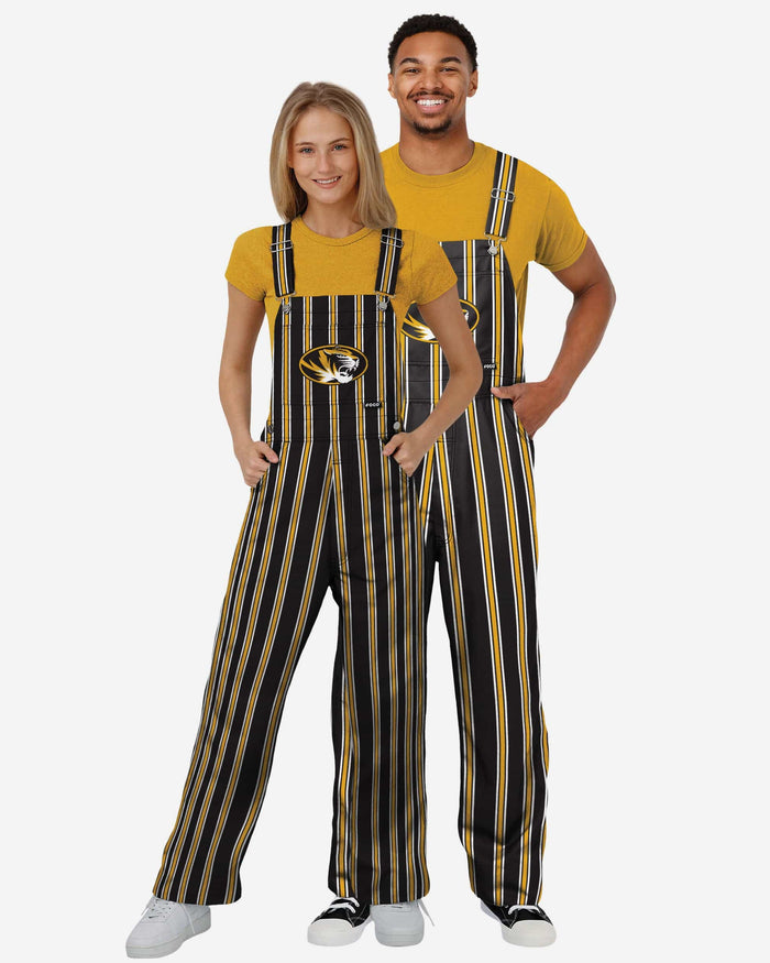Missouri Tigers Womens Sideline Spirit Bib Overalls FOCO XS - FOCO.com