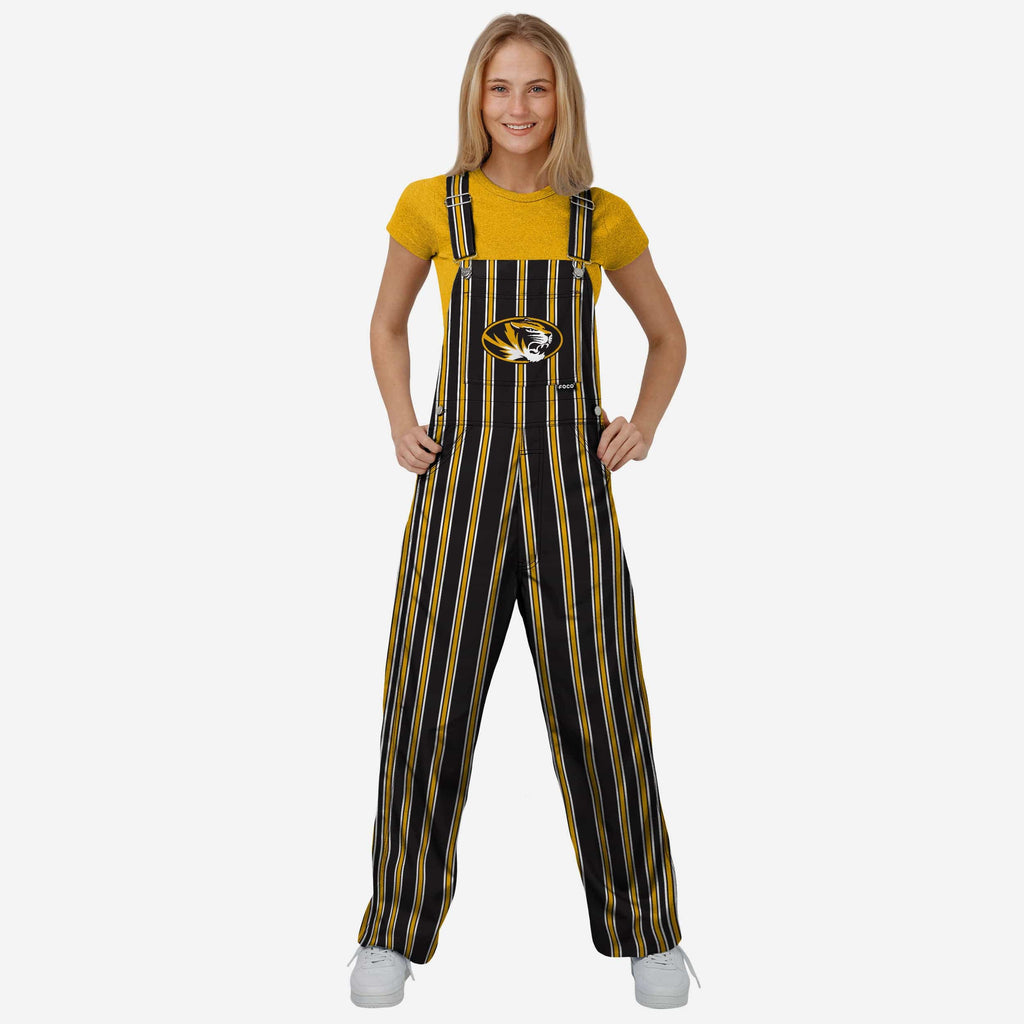 Missouri Tigers Womens Sideline Spirit Bib Overalls FOCO XS - FOCO.com