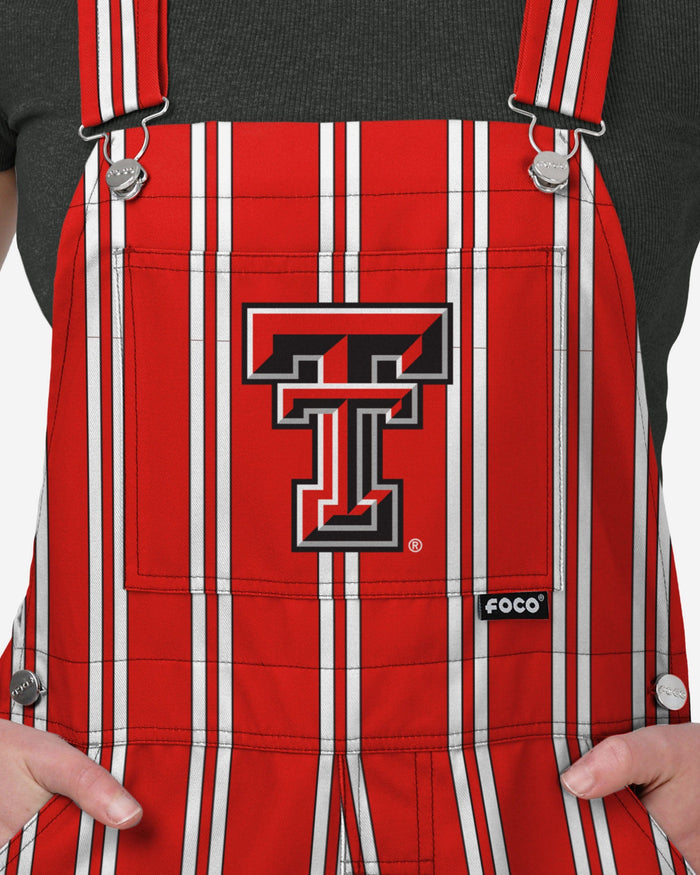 Texas Tech Red Raiders Womens Sideline Spirit Bib Overalls FOCO XS - FOCO.com