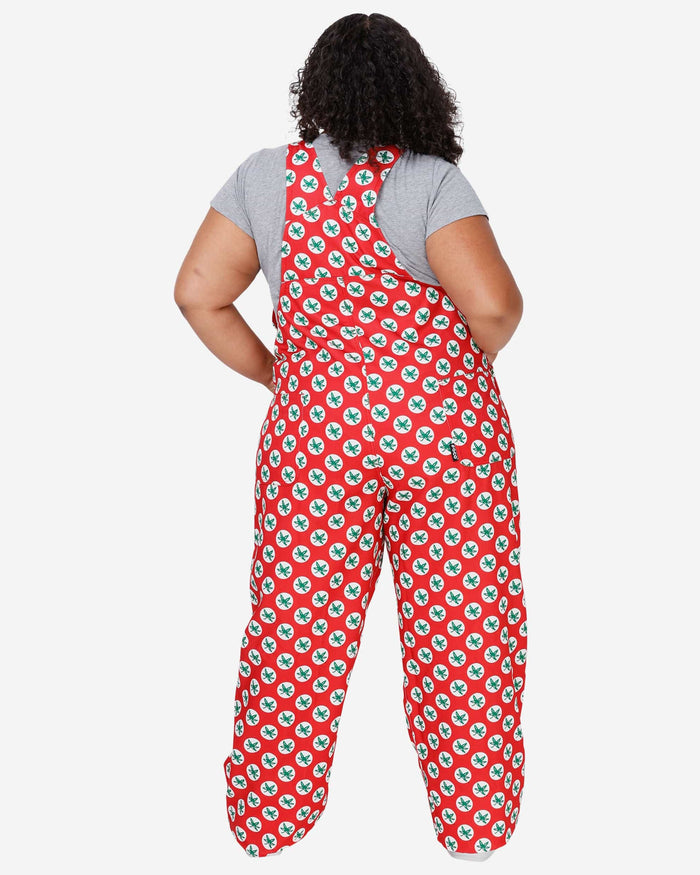 Ohio State Buckeyes Womens Leaf Thematic Bib Overalls FOCO - FOCO.com