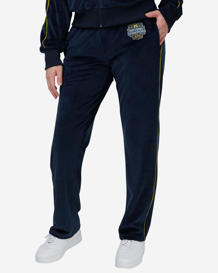 Michigan Wolverines 2023 Football National Champions Womens Velour Pants FOCO S - FOCO.com