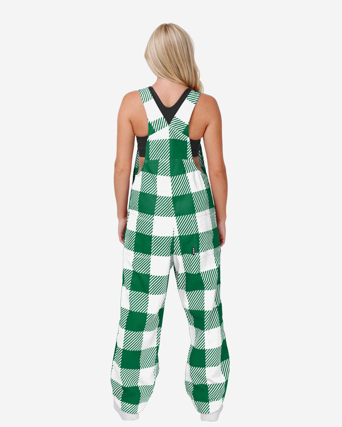 Philadelphia Eagles Kelly Green Womens Plaid Bib Overalls FOCO - FOCO.com