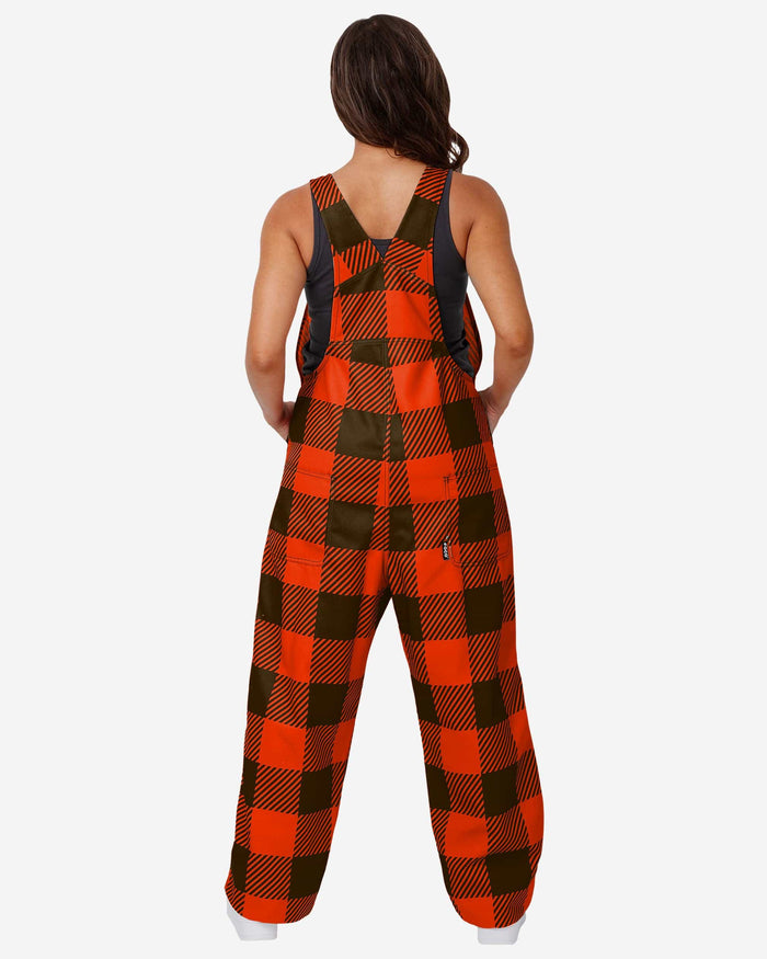 Cleveland Browns Womens Plaid Bib Overalls FOCO - FOCO.com