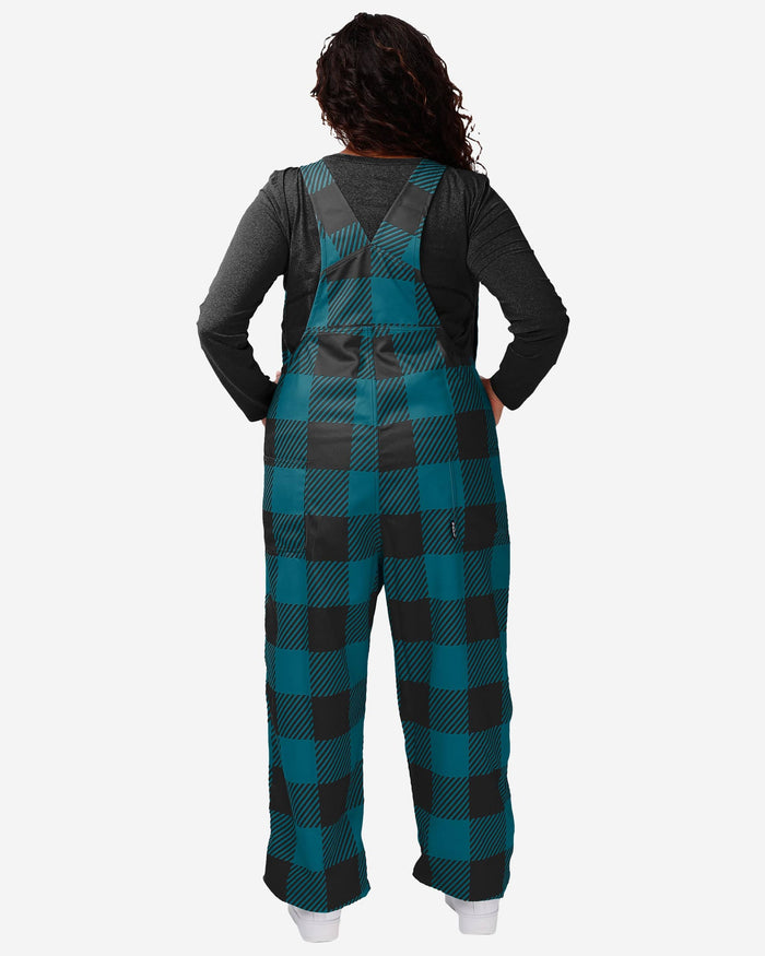 Jacksonville Jaguars Womens Plaid Bib Overalls FOCO - FOCO.com