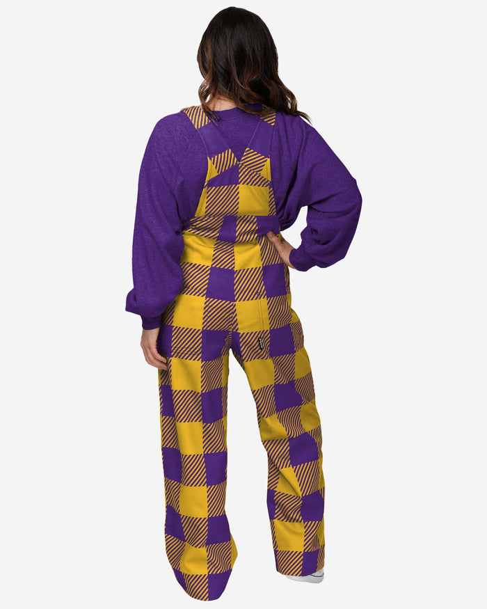 Minnesota Vikings Womens Plaid Bib Overalls FOCO - FOCO.com