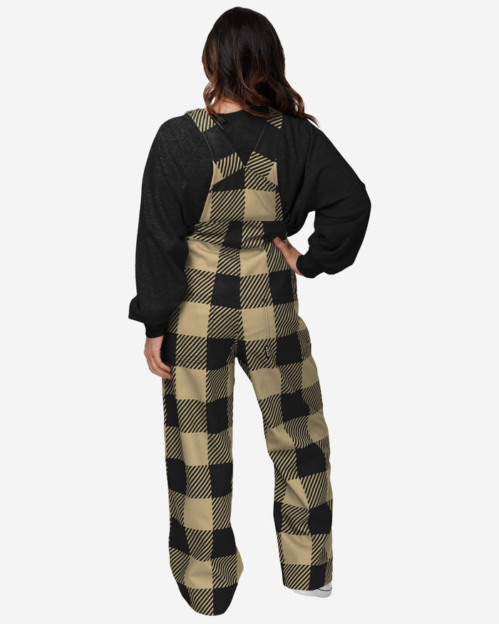 New Orleans Saints Womens Plaid Bib Overalls FOCO - FOCO.com