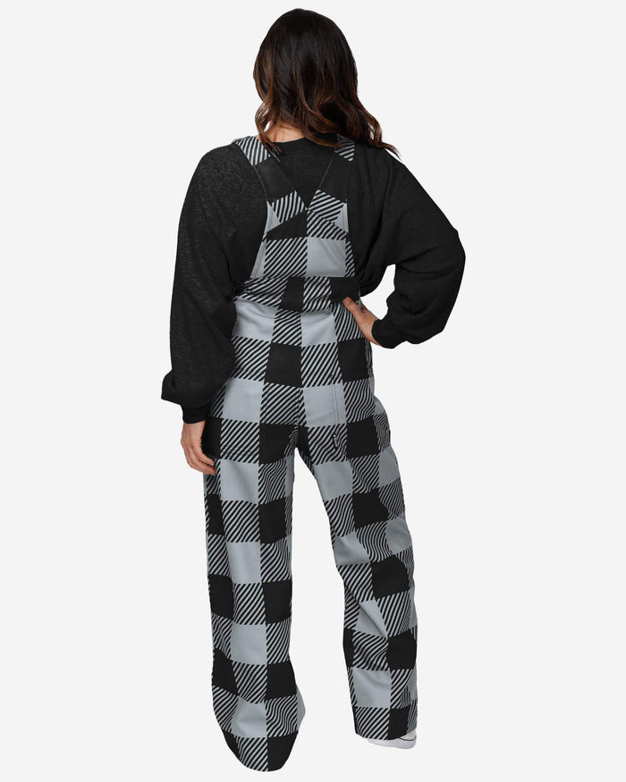 Las Vegas Raiders Womens Plaid Bib Overalls FOCO - FOCO.com