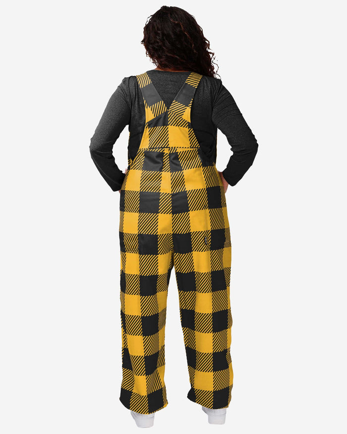 Pittsburgh Steelers Womens Plaid Bib Overalls FOCO - FOCO.com