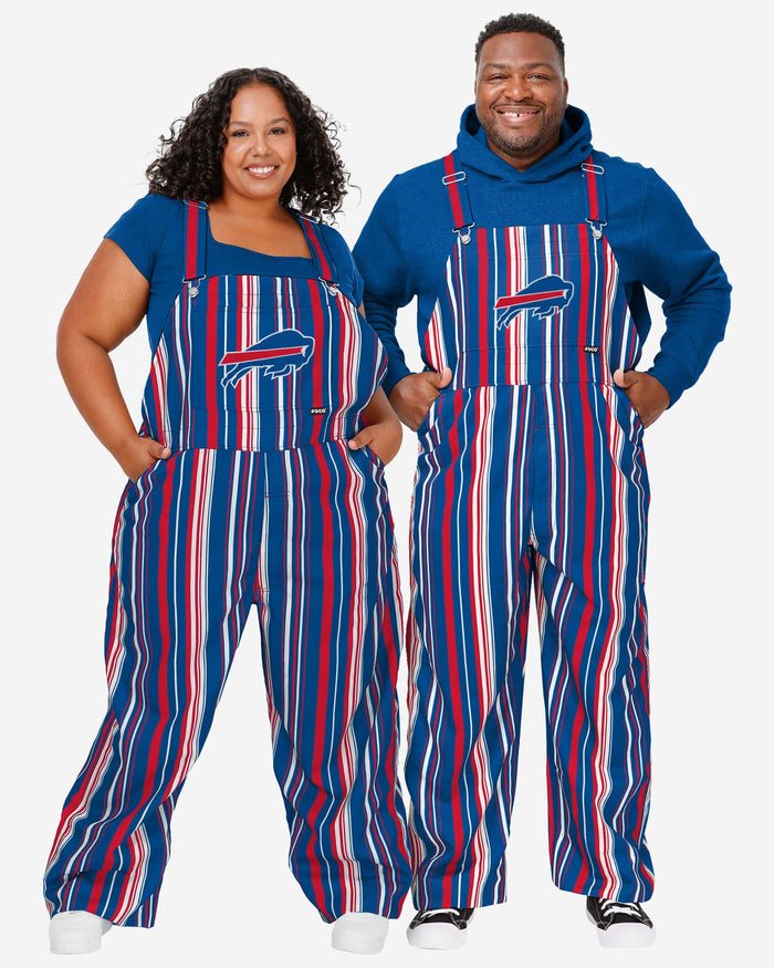 Buffalo Bills Womens Hyper Stripe Bib Overalls FOCO - FOCO.com