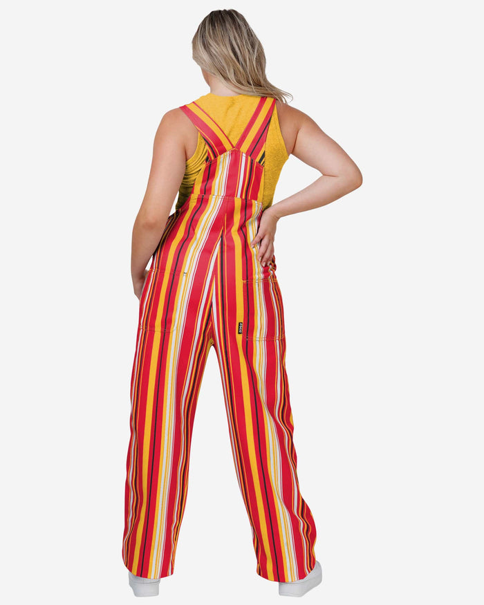 Kansas City Chiefs Womens Hyper Stripe Bib Overalls FOCO - FOCO.com