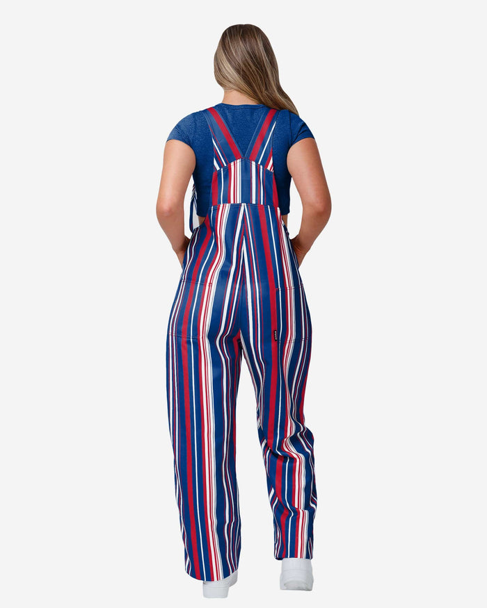 New York Giants Womens Hyper Stripe Bib Overalls FOCO - FOCO.com