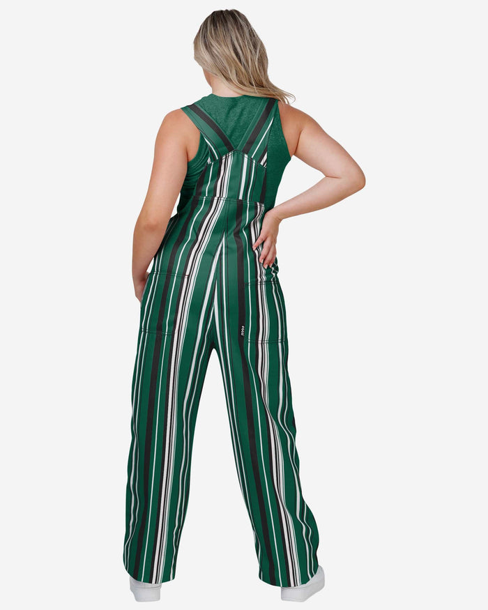 New York Jets Womens Hyper Stripe Bib Overalls FOCO - FOCO.com