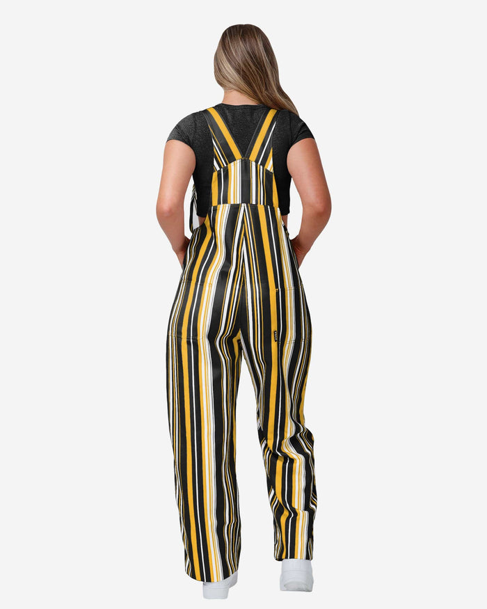 Pittsburgh Steelers Womens Hyper Stripe Bib Overalls FOCO - FOCO.com