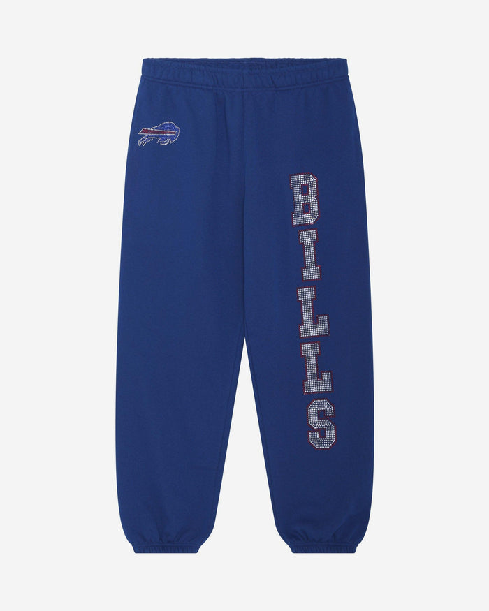 Buffalo Bills Womens Big Wordmark Rhinestone Sweatpants FOCO S - FOCO.com