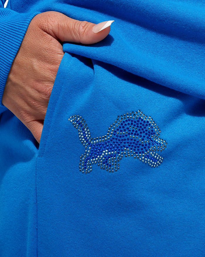 Detroit Lions Womens Big Wordmark Rhinestone Sweatpants FOCO S - FOCO.com