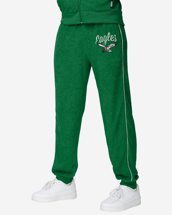 Philadelphia Eagles Kelly Green Womens Terry Knit Joggers FOCO S - FOCO.com