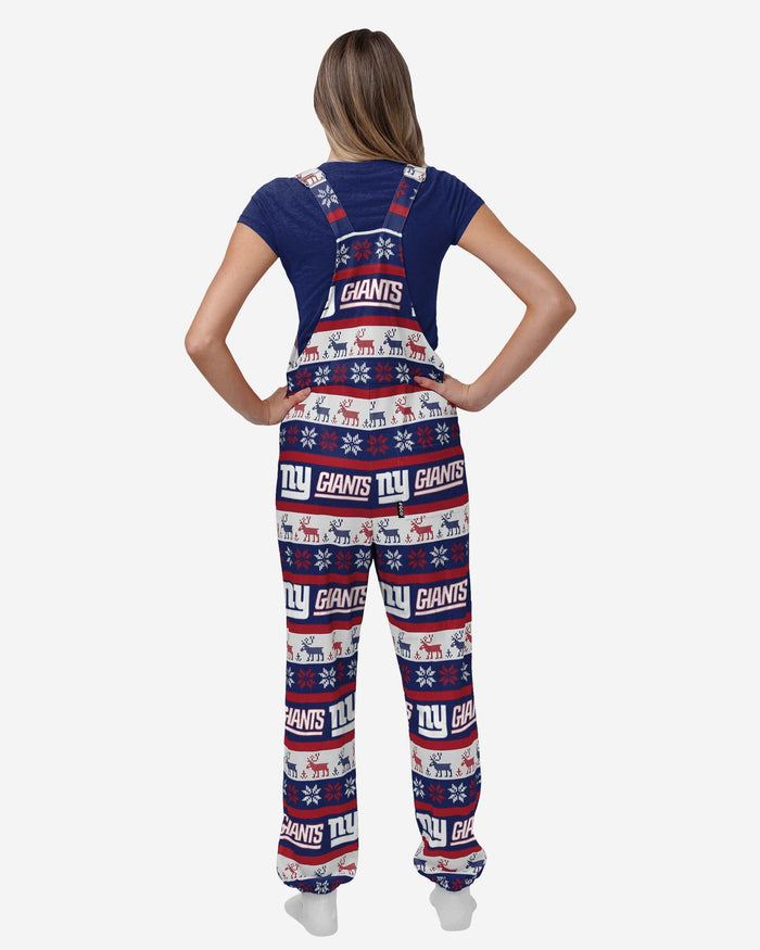 New York Giants Womens Ugly Home Gating Bib Overalls FOCO - FOCO.com