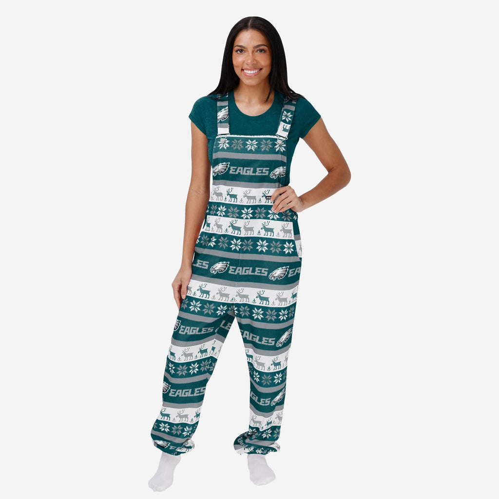 Philadelphia Eagles Womens Ugly Home Gating Bib Overalls FOCO XS - FOCO.com