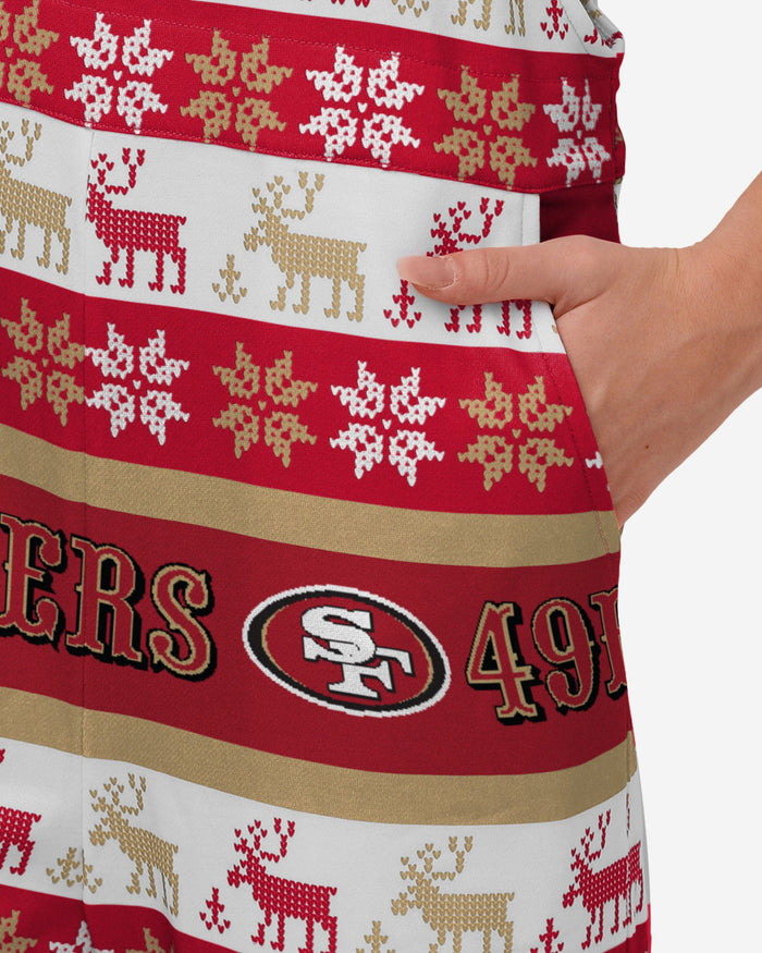 San Francisco 49ers Womens Ugly Home Gating Bib Overalls FOCO - FOCO.com