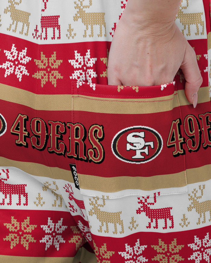 San Francisco 49ers Womens Ugly Home Gating Bib Overalls FOCO - FOCO.com