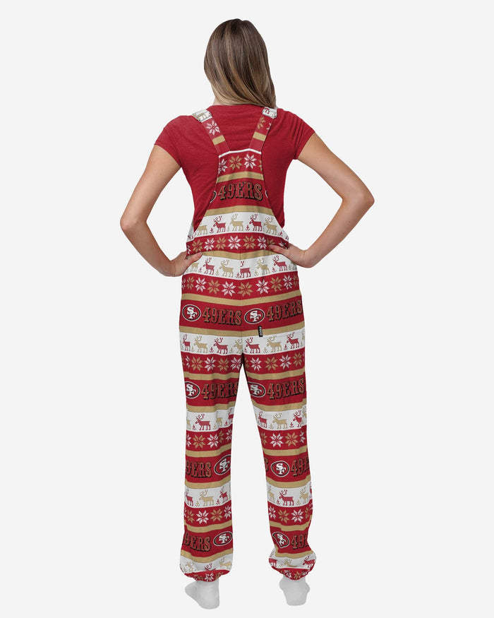 San Francisco 49ers Womens Ugly Home Gating Bib Overalls FOCO - FOCO.com