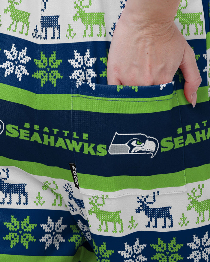 Seattle Seahawks Womens Ugly Home Gating Bib Overalls FOCO - FOCO.com