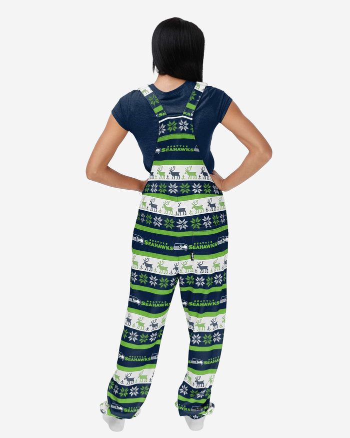 Seattle Seahawks Womens Ugly Home Gating Bib Overalls FOCO - FOCO.com