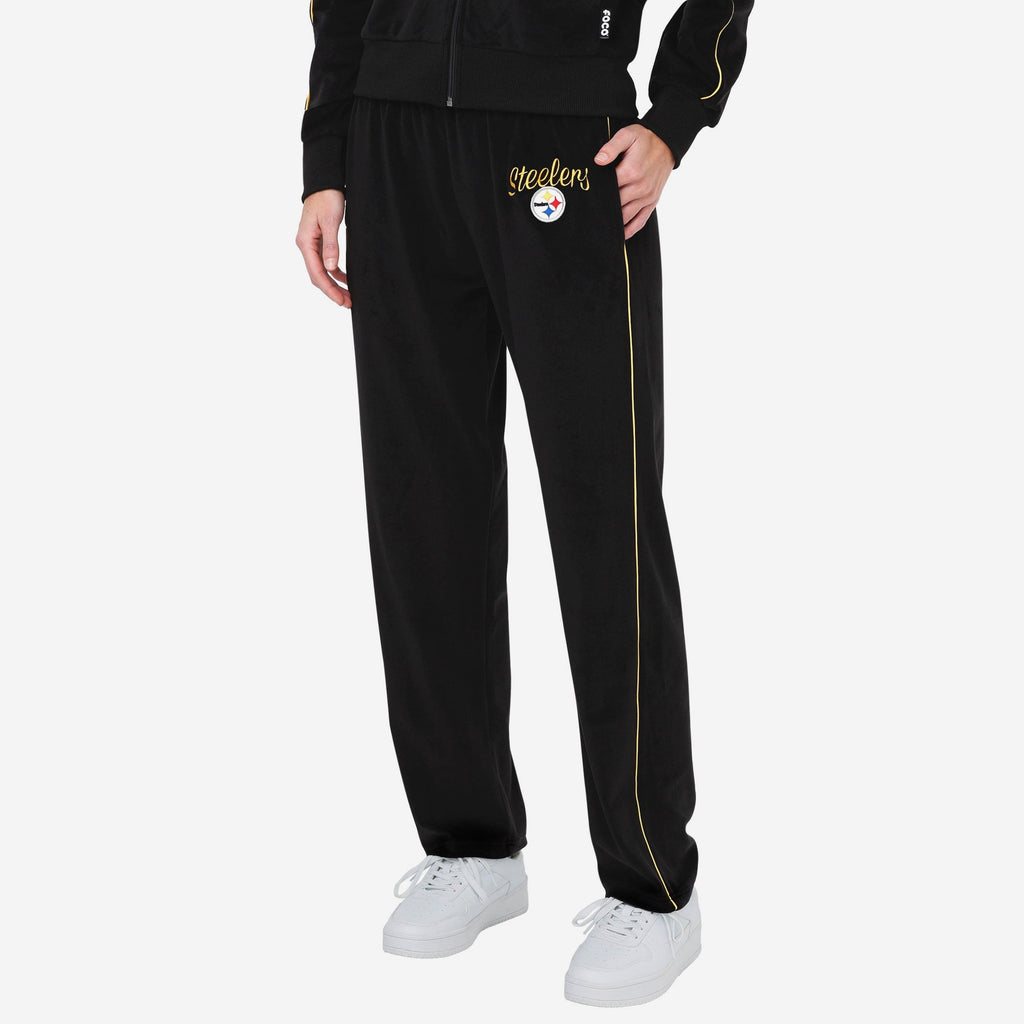 Pittsburgh Steelers Womens Velour Pants FOCO S - FOCO.com