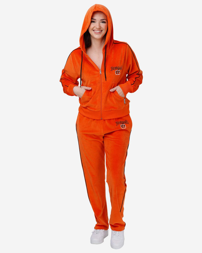 Cincinnati Bengals Womens Orange Velour Pants FOCO - FOCO.com