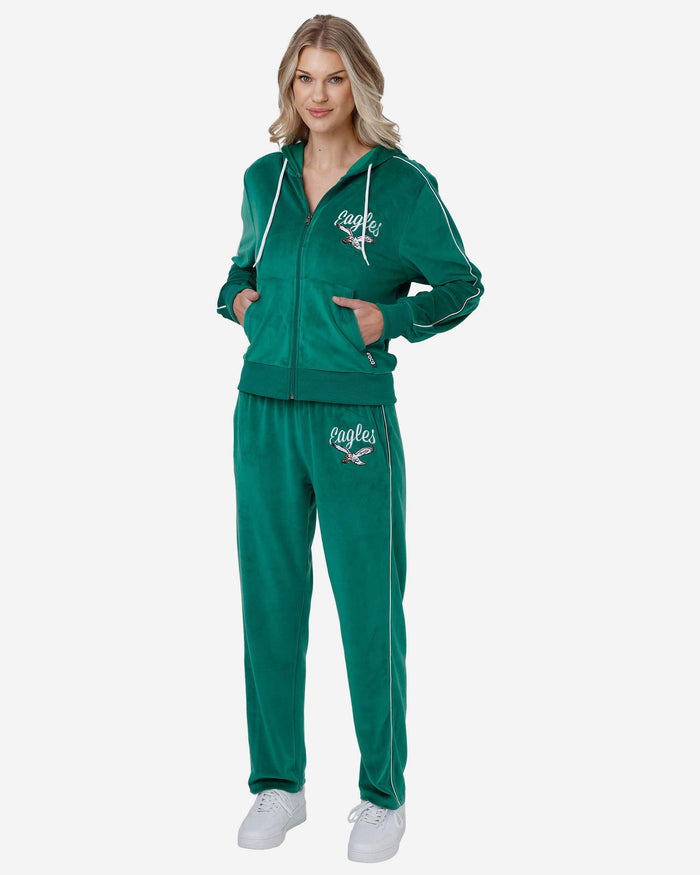 Philadelphia Eagles Womens Kelly Green Velour Pants FOCO - FOCO.com