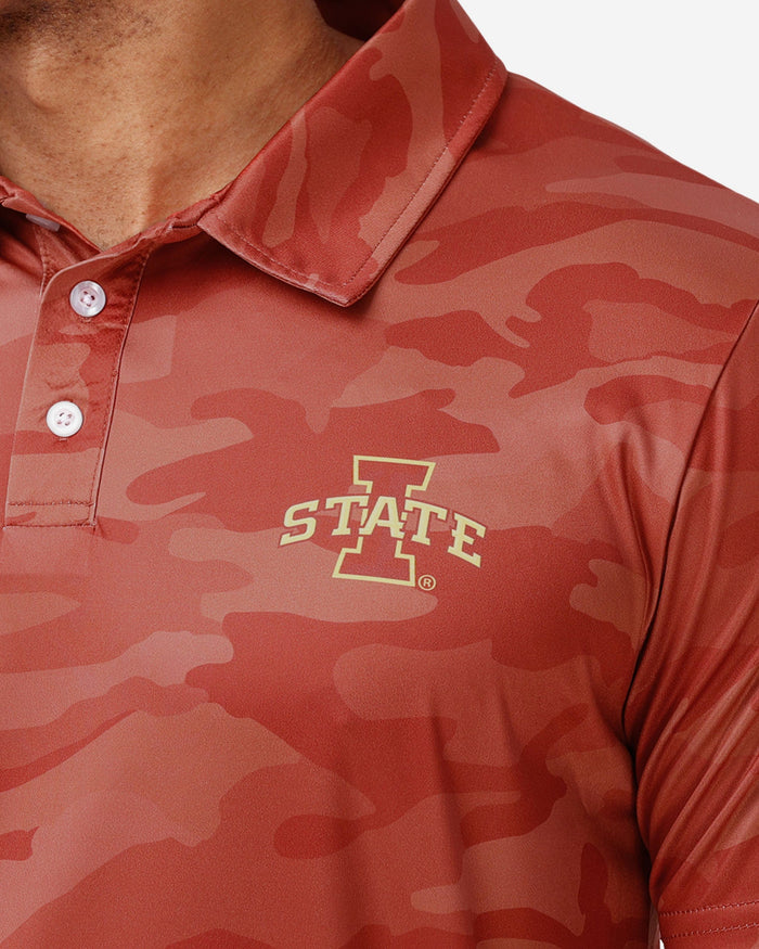 Iowa State Cyclones Color Camo Polyester Polo FOCO - FOCO.com