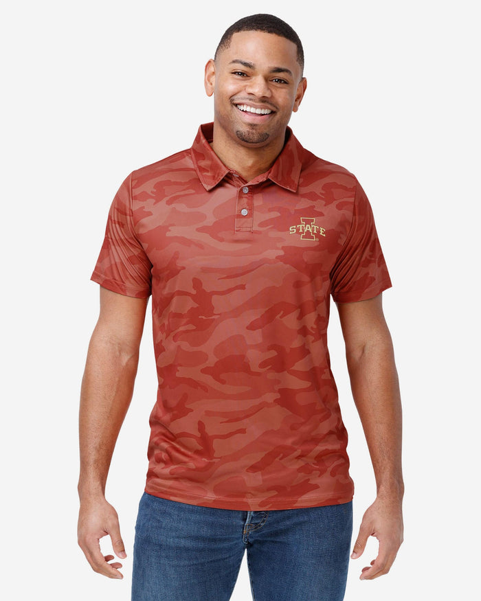 Iowa State Cyclones Color Camo Polyester Polo FOCO S - FOCO.com